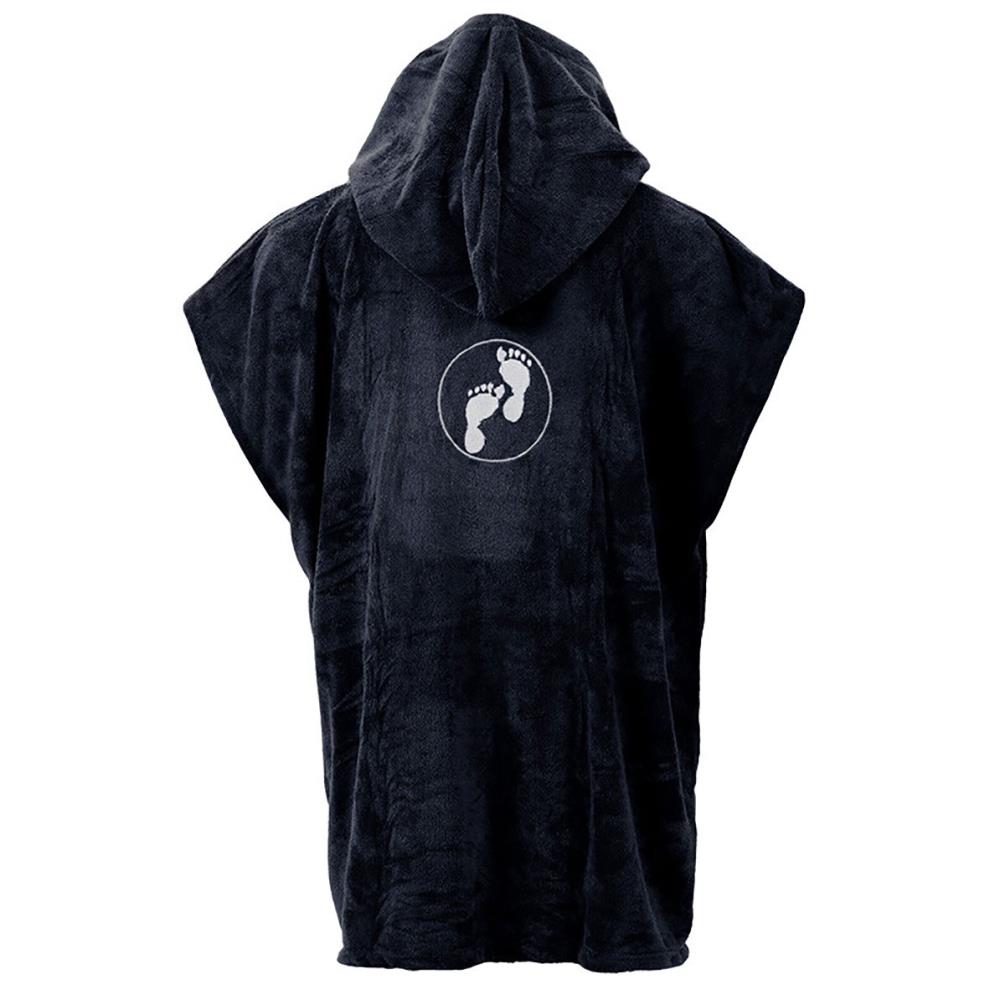 Two Bare Feet Kids Towelling Changing Robe - Black Extra Image 1